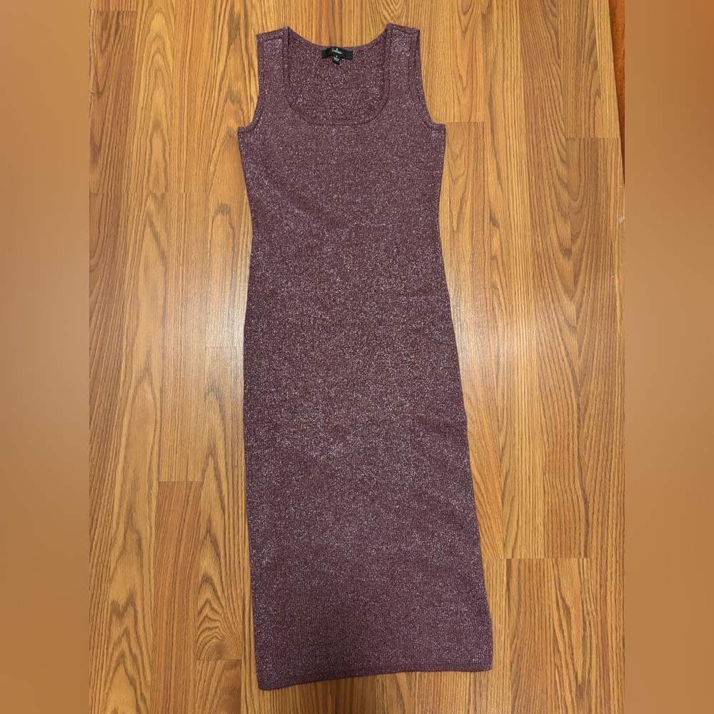 Lulus Shimmering Purple Midi Dress
